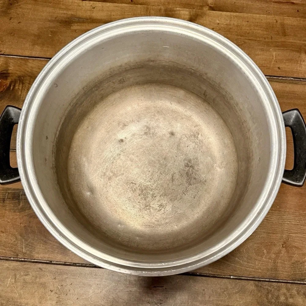 VTG 1960s 60s MCM Wear-Ever 6qt‎ Aluminum 2168 Stew Stock Soup Pot Lid USA